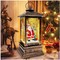 Lantern with Lighted Christmas Snow Globe Swirling Glitter Santa Claus Musical Snow Globe with 8 Songs and Timer USB/Battery Operated